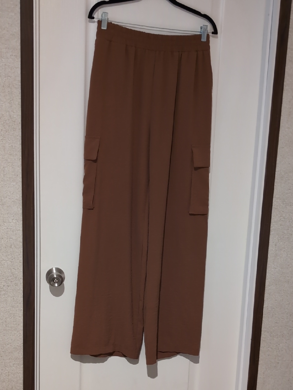 High Rise Pull On Wide Leg Pants, XL